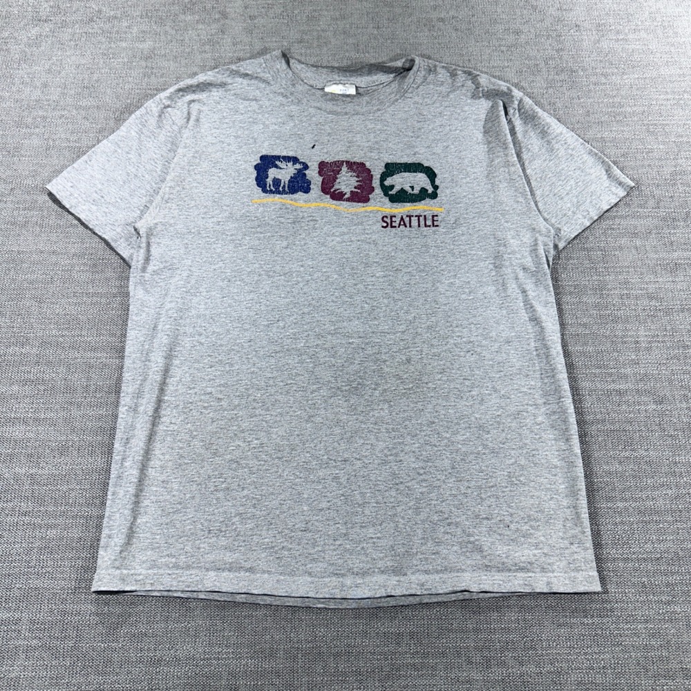 Port and Company T-Shirt Unisex Medium Gray Good Seattle Graphic PNW Tee